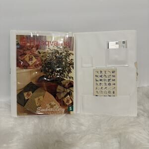 Husqvarna Viking Embroidery Designs Card Overlay 5 Sports School Animals 1995